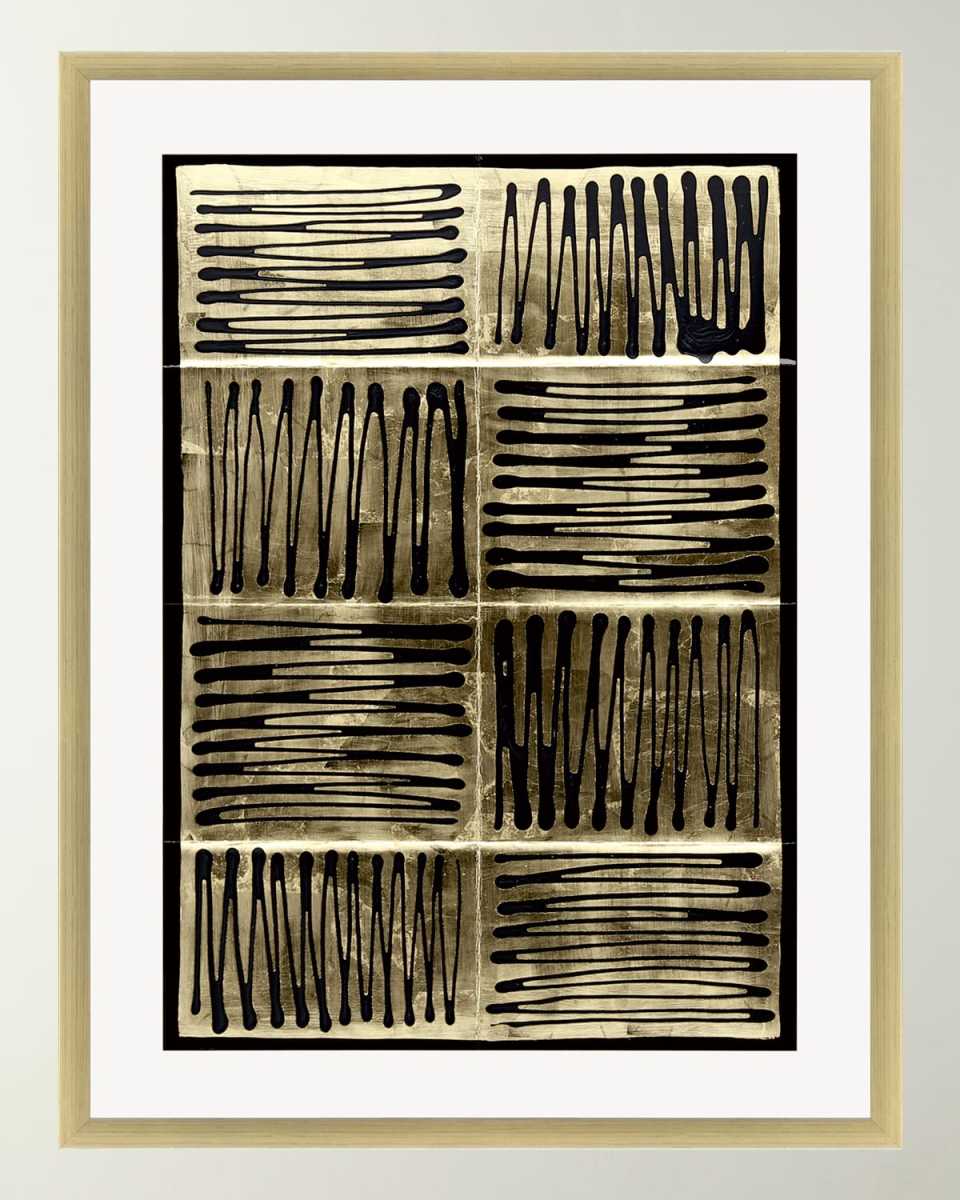 "Galvanize in Gold I" Framed Giclee